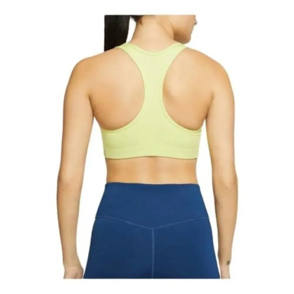 Nike Center Swoosh Sports Bra Womens‎ L Green Athleisure Gym Yoga Padded